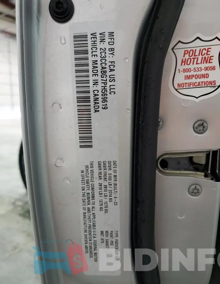 2C3CCABG7PH569619 Photo# 13