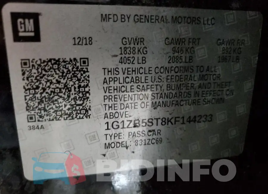 1G1ZB5ST8KF144233 Photo# 12