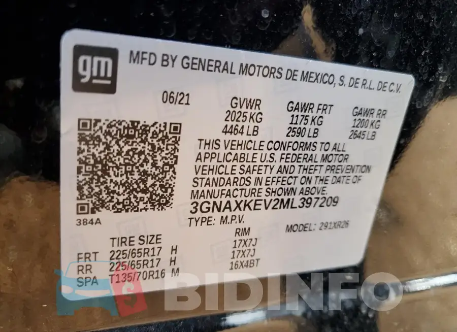 3GNAXKEV2ML397209 Photo# 13