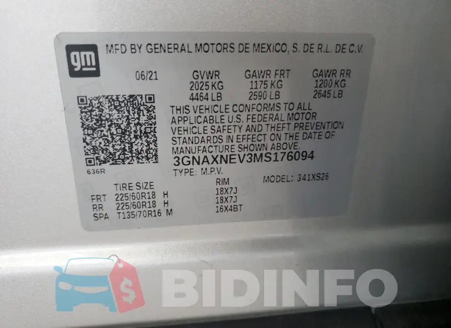 3GNAXNEV3MS176094 Photo# 13