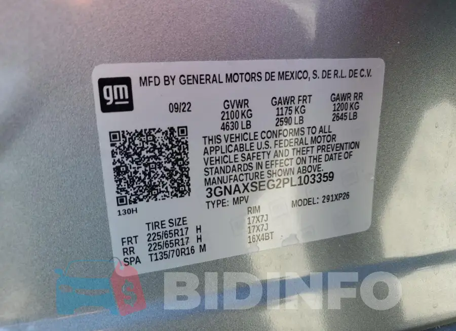 3GNAXSEG2PL103359 Photo# 13