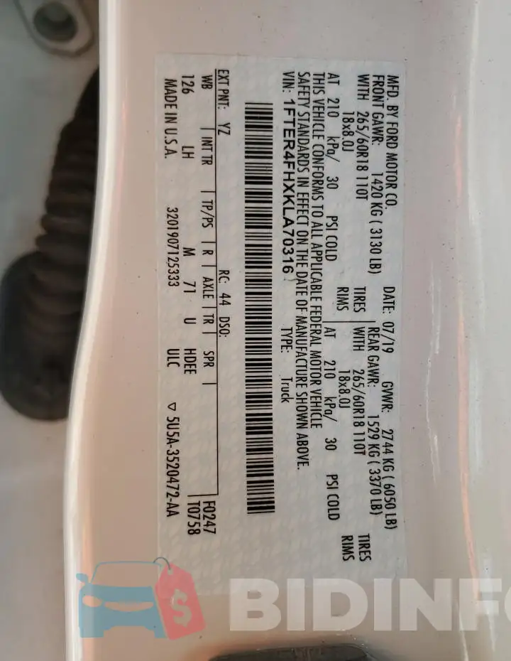 1FTER4FHXKLA70316 Photo# 12