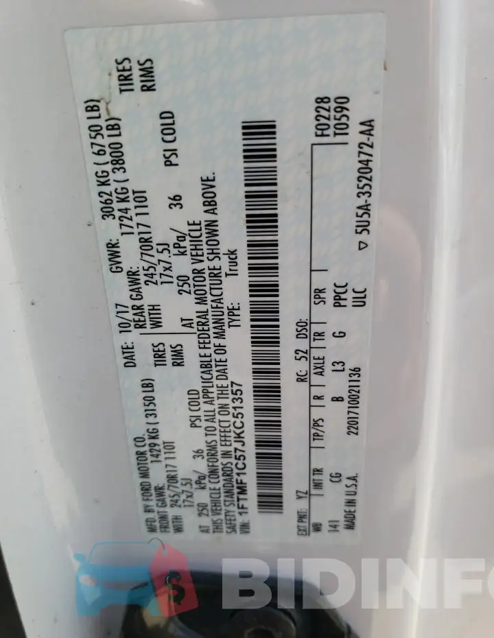 1FTMF1C57JKC51357 Photo# 12