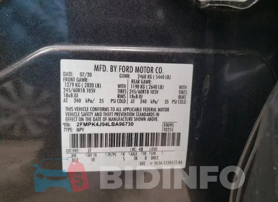 2FMPK4J94LBA96730 Photo# 13