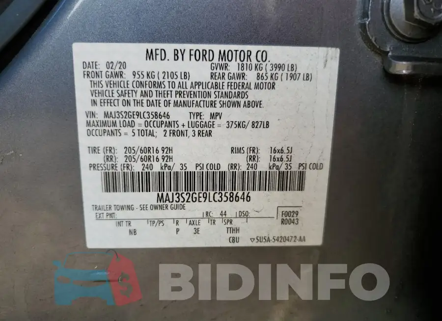 MAJ3S2GE9LC358646 Photo# 12