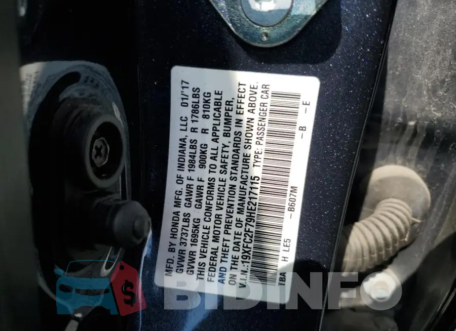 19XFC2F79HE217115 Photo# 12