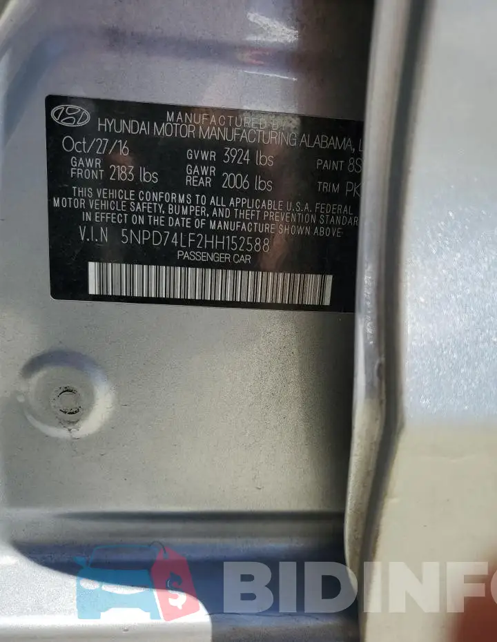 5NPD74LF2HH152588 Photo# 12