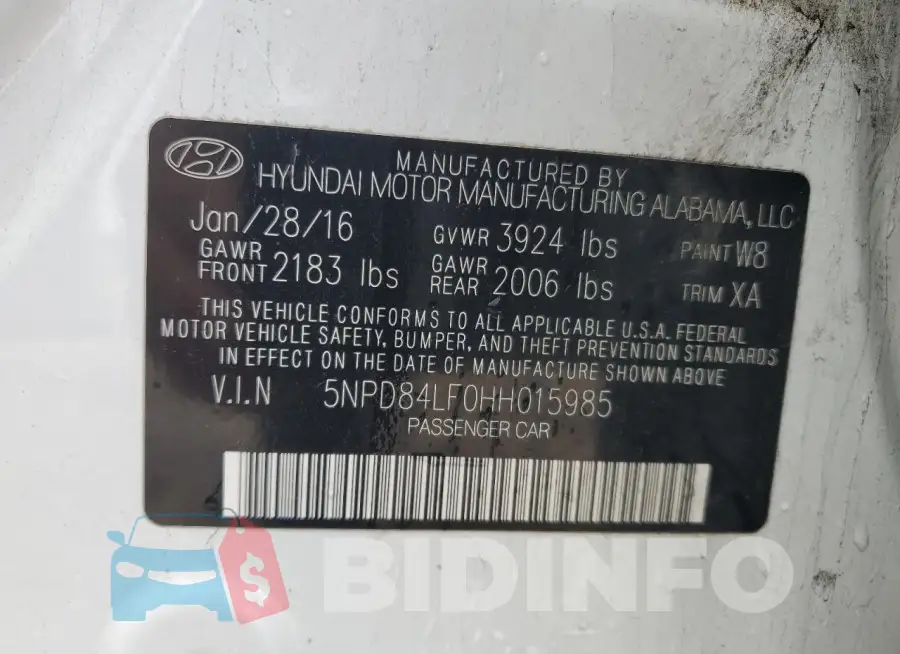 5NPD84LF0HH015985 Photo# 12
