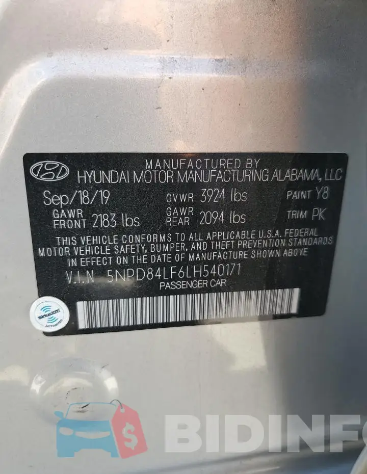 5NPD84LF6LH540171 Photo# 12