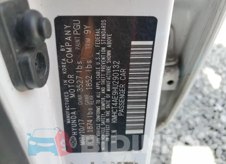 KMHCT4AE9HU290132 Photo# 13