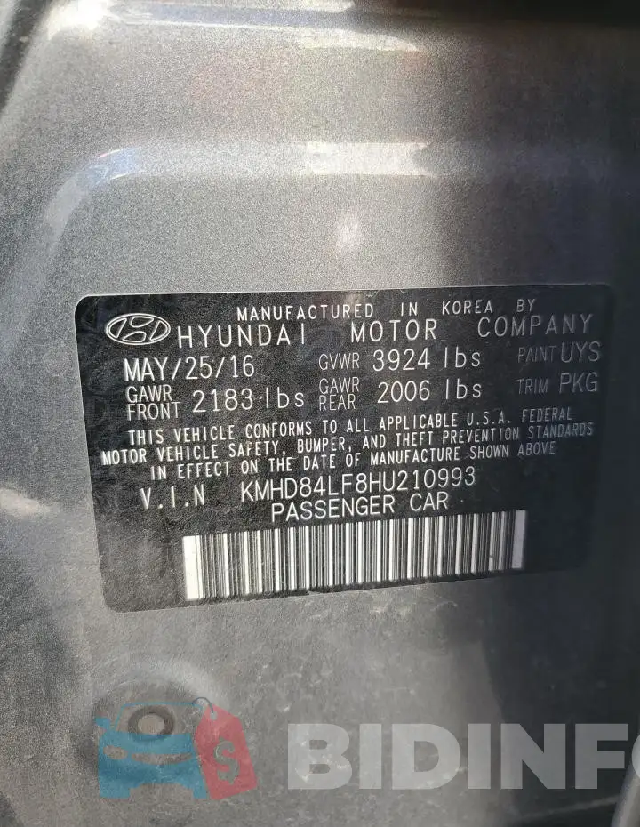 KMHD84LF8HU210993 Photo# 12