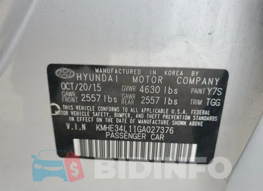 KMHE34L11GA027376 Photo# 12