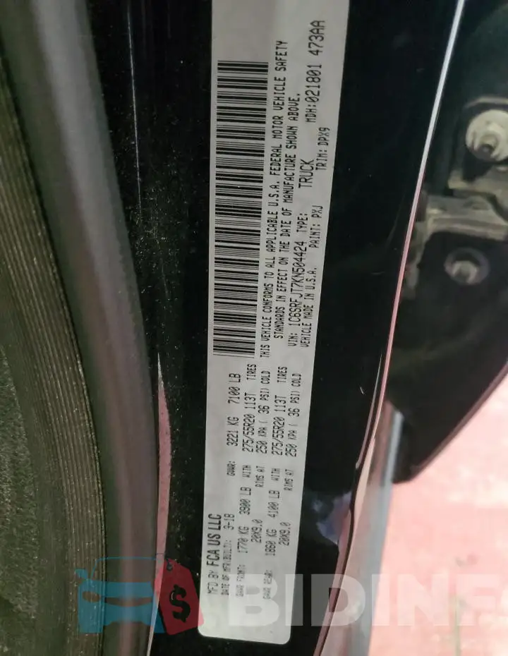 1C6SRFJT7KN504424 Photo# 12