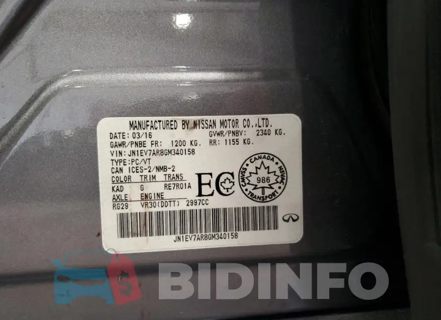 JN1EV7AR8GM340158 Photo# 12
