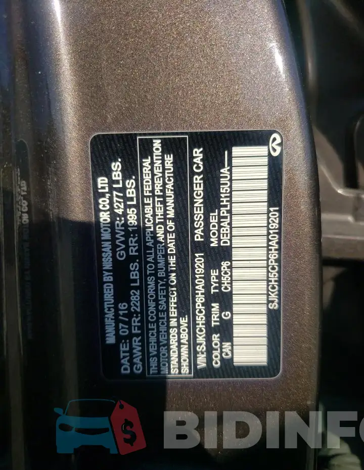 SJKCH5CP6HA019201 Photo# 12