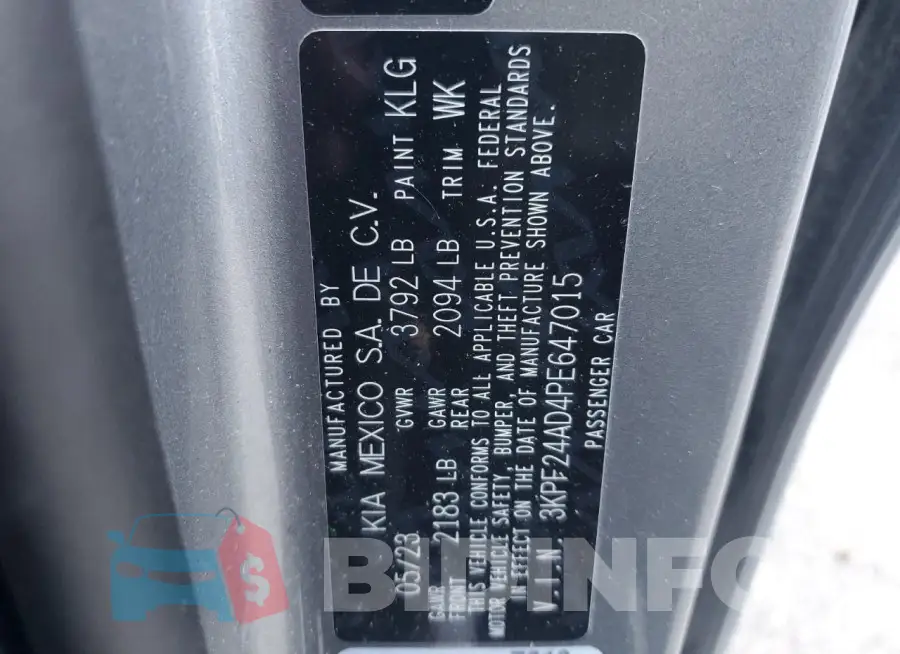 3KPF24AD4PE647015 Photo# 12