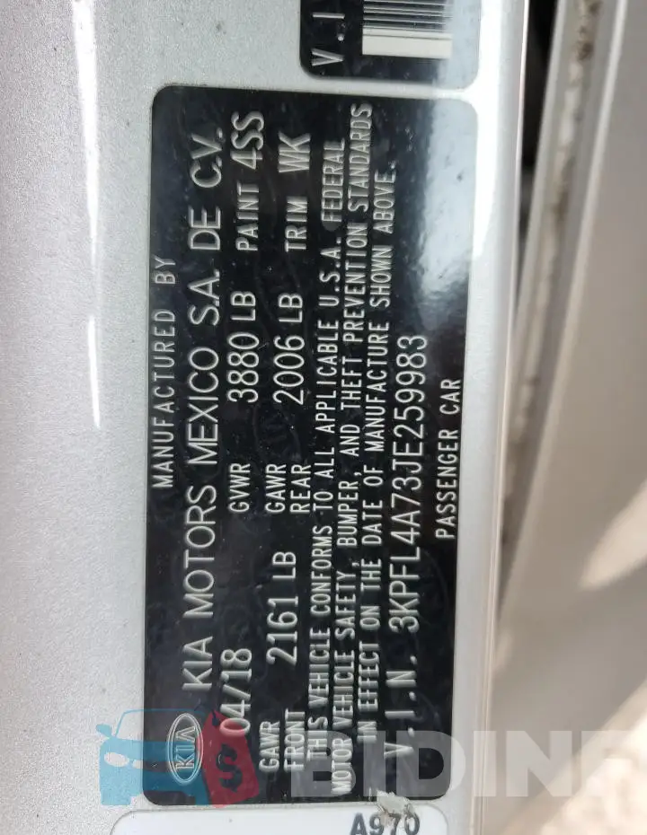 3KPFL4A73JE259983 Photo# 13