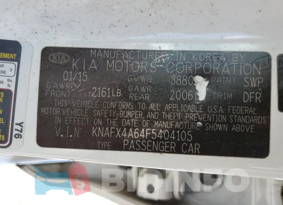 KNAFX4A64F5404105 Photo# 12