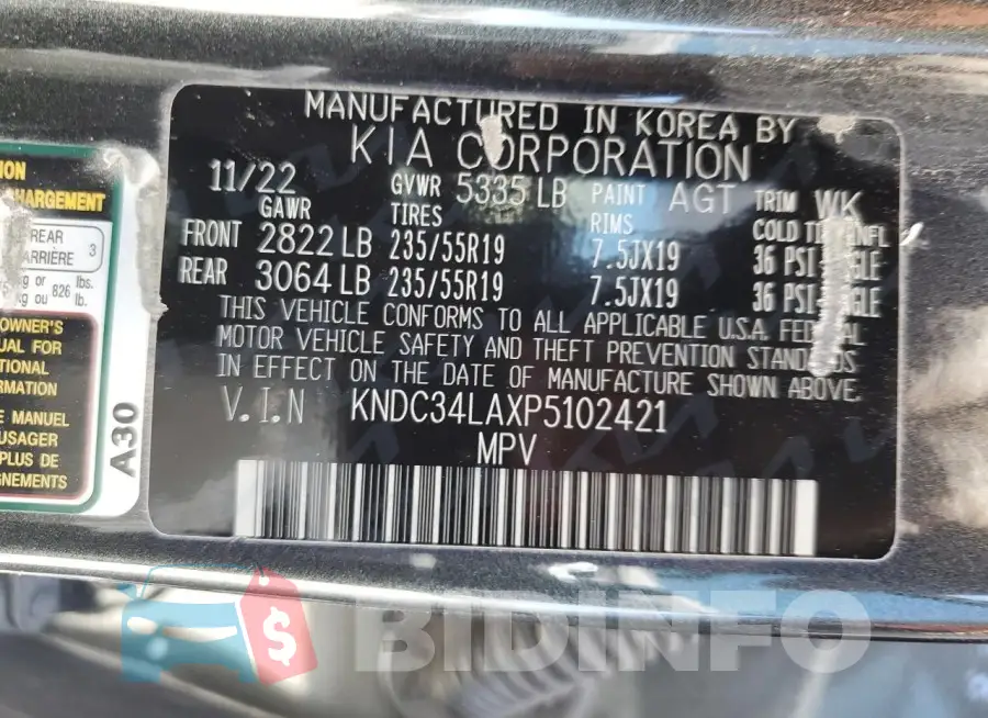 KNDC34LAXP5102421 Photo# 13