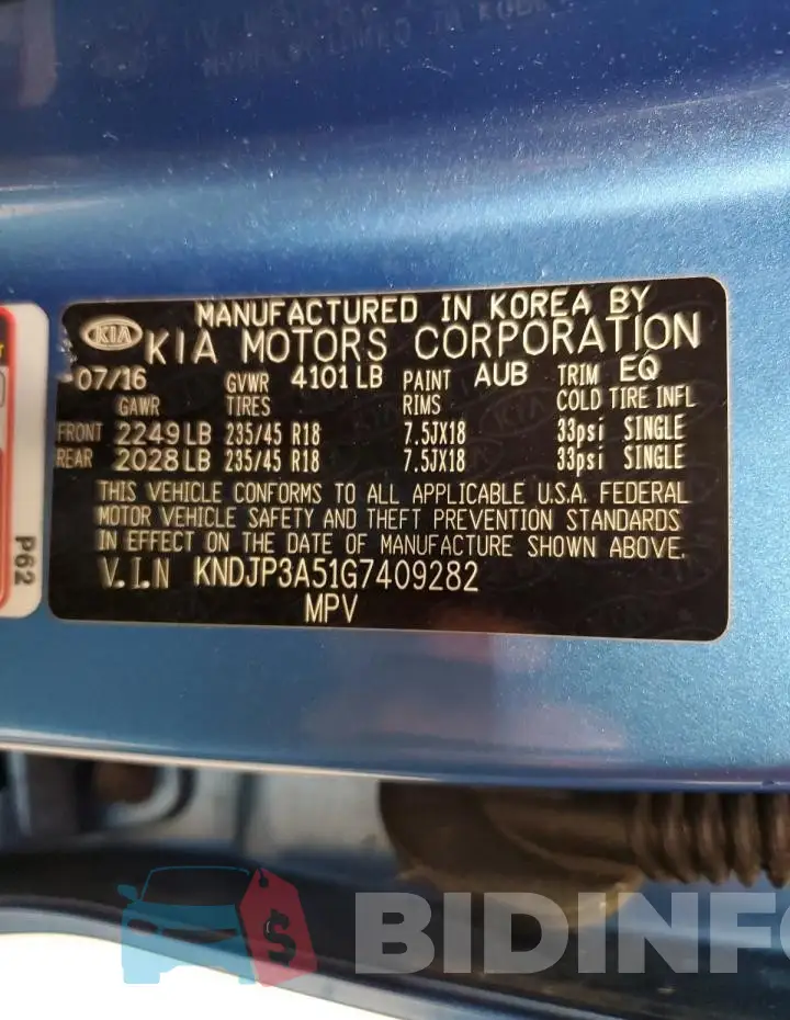 KNDJP3A51G7409282 Photo# 12