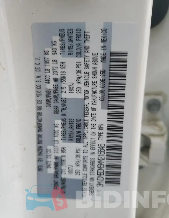 3MVDMBDM6MM216645 Photo# 12
