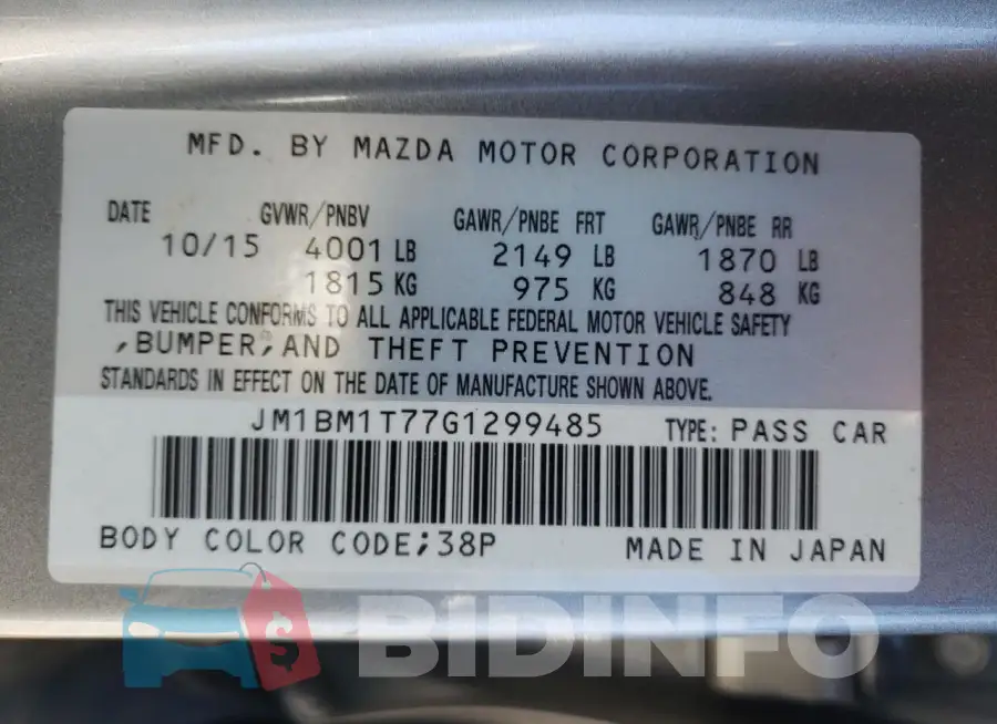 JM1BM1T77G1299485 Photo# 13