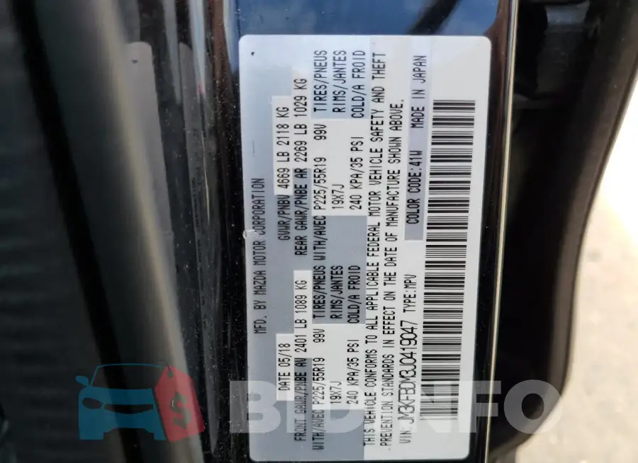 JM3KFBDM3J0419047 Photo# 13