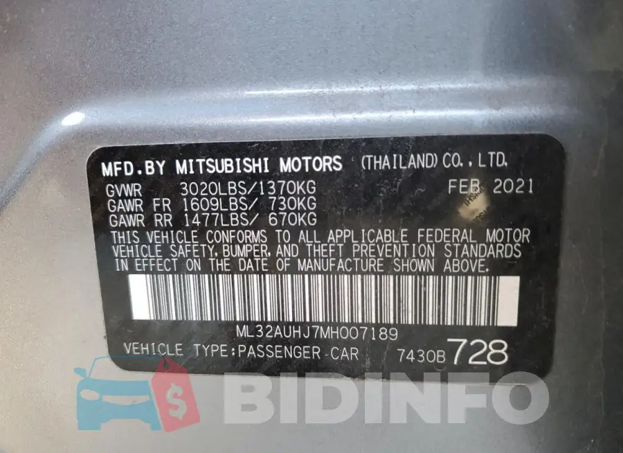 ML32AUHJ7MH007189 Photo# 13