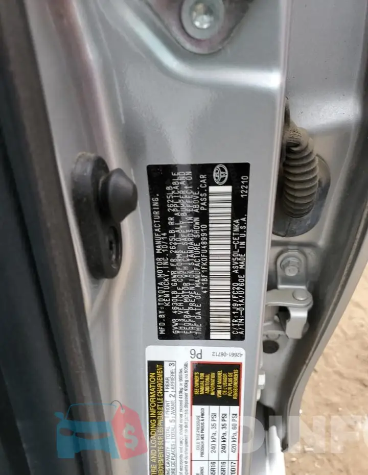4T1BF1FK0FU489910 Photo# 12