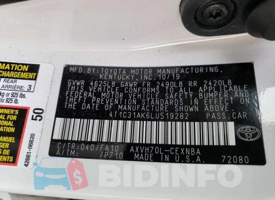 4T1C31AK6LU519282 Photo# 12