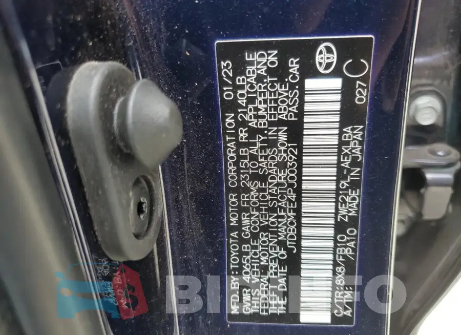 JTDBCMFE4PJ003921 Photo# 13