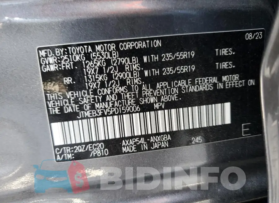 JTMEB3FV5PD159006 Photo# 12