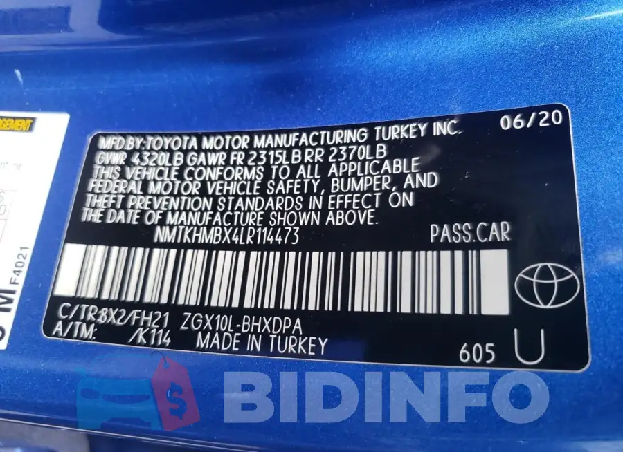 NMTKHMBX4LR114473 Photo# 12