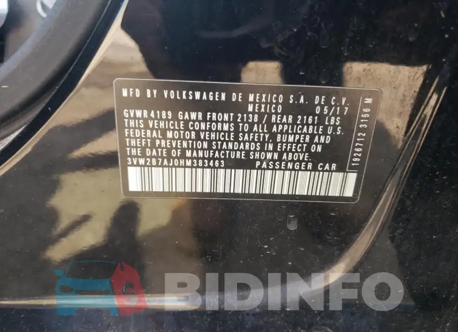 3VW2B7AJ0HM383463 Photo# 12