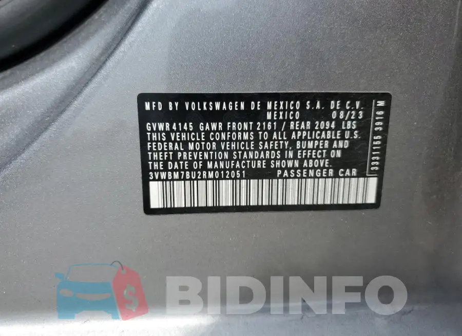 3VWBM7BU2RM012051 Photo# 12