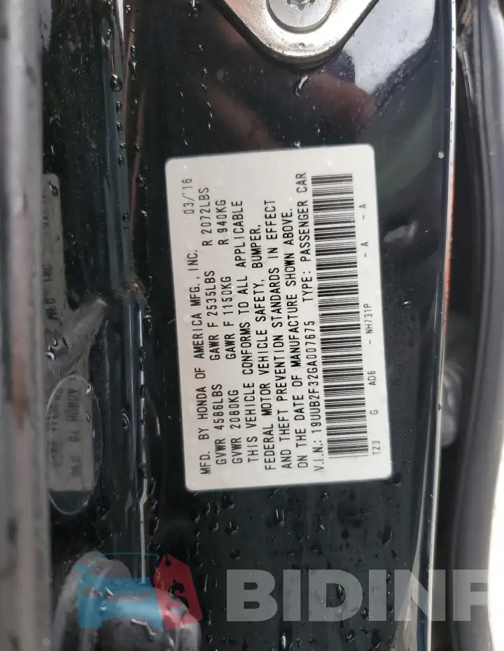 19UUB2F32GA007675 Photo# 12