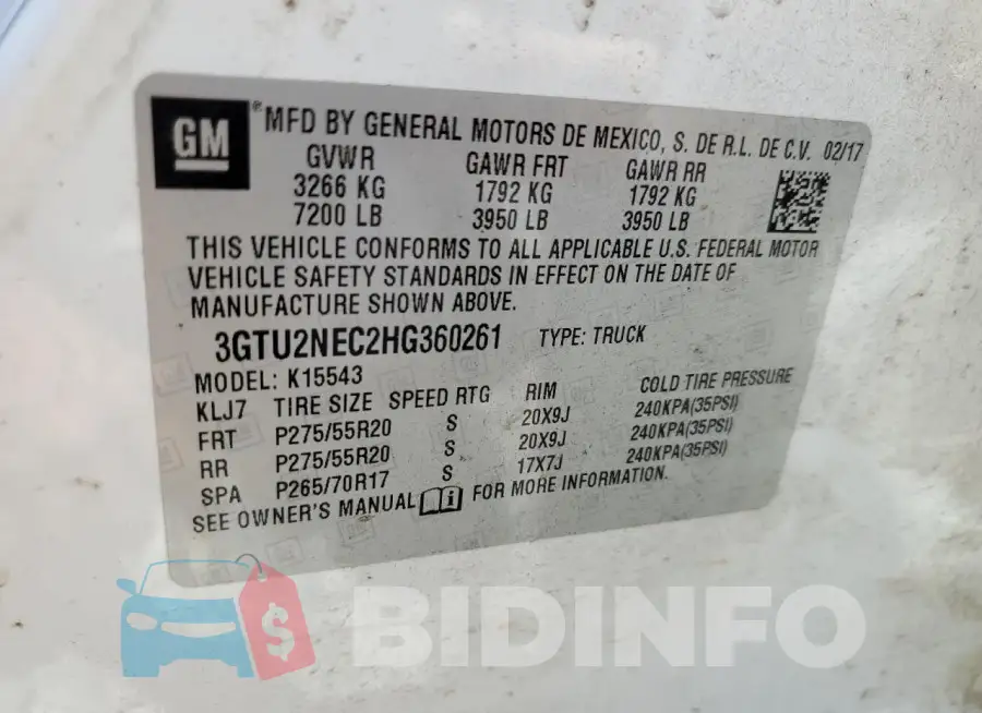 3GTU2NEC2HG360261 Photo# 12
