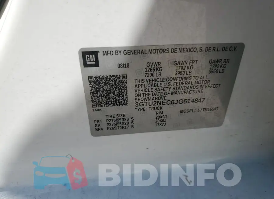 3GTU2NEC6JG514847 Photo# 12
