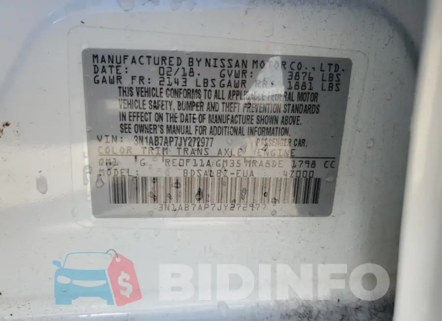 3N1AB7AP7JY272977 Photo# 12