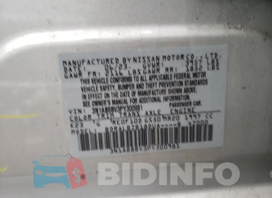 3N1AB8BV3PY300981 Photo# 12