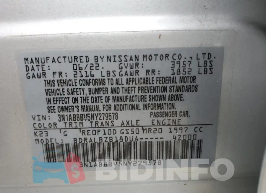 3N1AB8BV5NY279578 Photo# 12