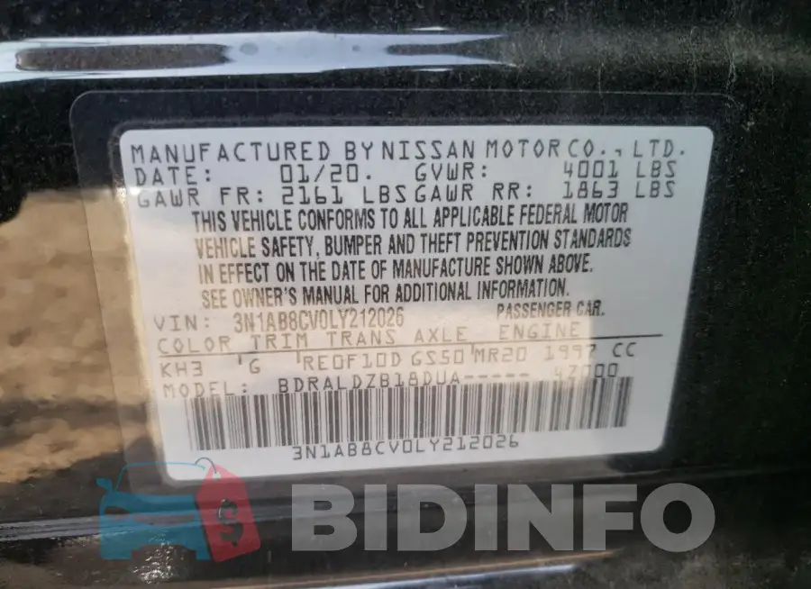 3N1AB8CV0LY212026 Photo# 12