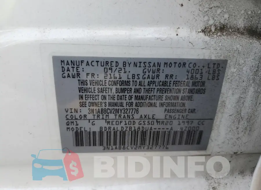 3N1AB8CV2MY327776 Photo# 12