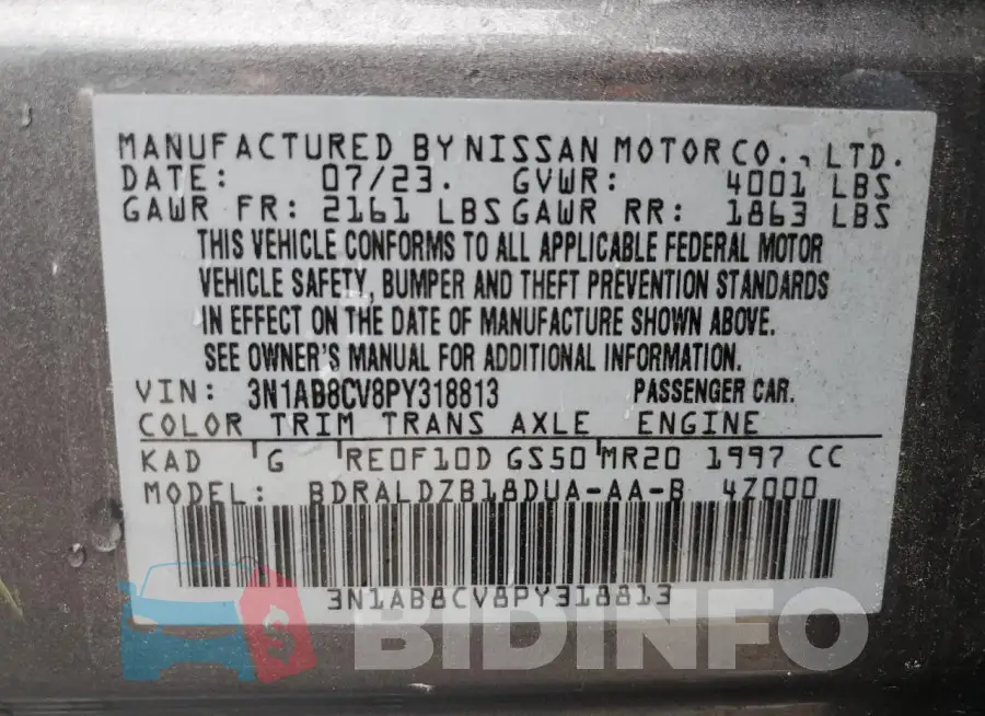 3N1AB8CV8PY318813 Photo# 12