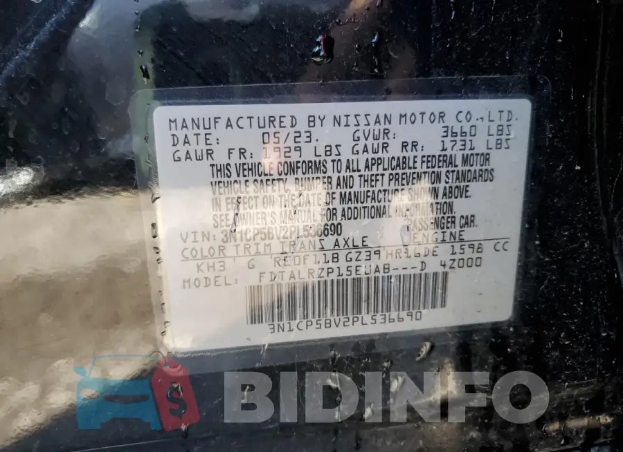 3N1CP5BV2PL536690 Photo# 13