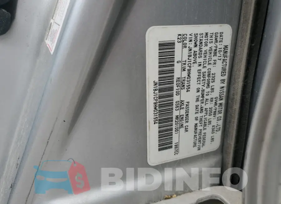JN1BJ1CP9HW031554 Photo# 14