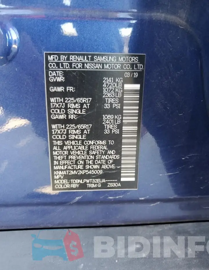 KNMAT2MV2KP545009 Photo# 13