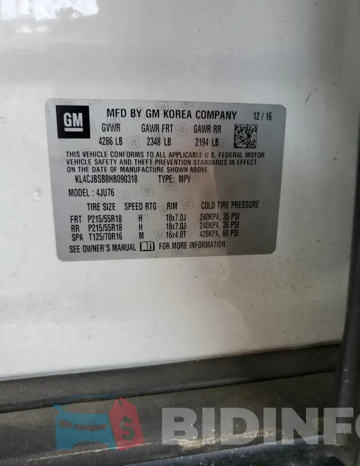 KL4CJBSB8HB090318 Photo# 13