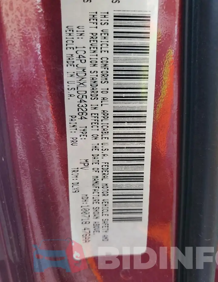 1C4PJMDNXLD543264 Photo# 13