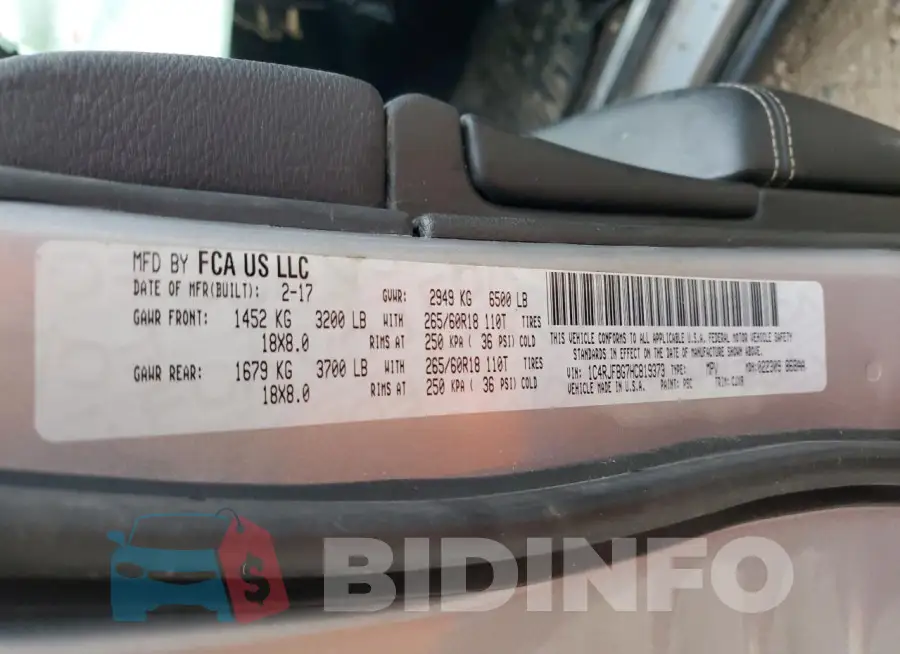 1C4RJFBG7HC819373 Photo# 13